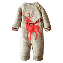 Load image into Gallery viewer, Newborn Baby Clothes Winter Crochet Baby Clothing Infant Christmas Outfits Deer Knit Warm Baby Halloween Costumes Winter Romper
