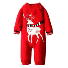 Load image into Gallery viewer, Newborn Baby Clothes Winter Crochet Baby Clothing Infant Christmas Outfits Deer Knit Warm Baby Halloween Costumes Winter Romper