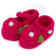 Load image into Gallery viewer, Lovely Infant Toddler Princess First Walkers Newborn Baby Girls Kid Prewalker Soft Soled Shoe Flower Knitting Shoes Footwear