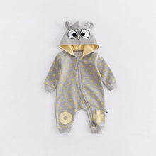 Load image into Gallery viewer, New Born Baby Hooded Overalls Newborn Rompers Toddler Boys Girls Long Sleeve Animal Halloween Costume Baby Warm Infant Jumpsuit