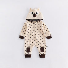 Load image into Gallery viewer, New Born Baby Hooded Overalls Newborn Rompers Toddler Boys Girls Long Sleeve Animal Halloween Costume Baby Warm Infant Jumpsuit