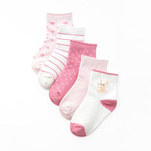 Load image into Gallery viewer, 5 Pairs Baby Girls  Socks Character Print