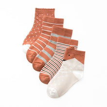 Load image into Gallery viewer, 5 Pairs Baby Girls  Socks Character Print