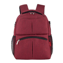 Load image into Gallery viewer, Insular Solid Color Baby Diaper Changing Backpack Bag Multifunctional Baby Mommy Bag Waterproof Mummy Nappy Stroller Backpack