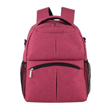 Load image into Gallery viewer, Insular Solid Color Baby Diaper Changing Backpack Bag Multifunctional Baby Mommy Bag Waterproof Mummy Nappy Stroller Backpack