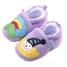 Load image into Gallery viewer, Rainbow Cartoon Baby Shoes Soft Sole Footwear Shoes for Boys Girls Babies Autumn Winter Warm Christmas Baby Moccasins Gift