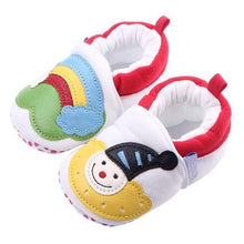 Load image into Gallery viewer, Rainbow Cartoon Baby Shoes Soft Sole Footwear Shoes for Boys Girls Babies Autumn Winter Warm Christmas Baby Moccasins Gift