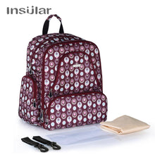Load image into Gallery viewer, Insular Multifuntion Baby Diaper Stroller Backpack Maternity Mummy Bag Baby Waterproof Nappy Changing Bag Backpack For Baby Care