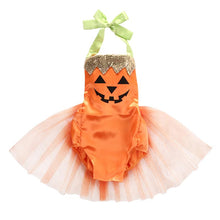 Load image into Gallery viewer, Halloween Baby Girls Romper Newborn Baby Pumpkin Tulle Skirt Romper 2017 New Jumpsuit Cute Toddler Orange Costume Outfits 0-24M