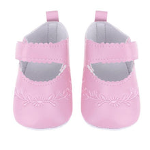Load image into Gallery viewer, Newborn Baby Soft Bottom Non-slip Shoes Girls  Summer Spring PU Embroidered Princess Cute Shoes Kids Toddler First Walker Shoes