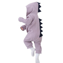 Load image into Gallery viewer, Grey/Purple Baby Halloween Dinosaur Costume Romper Kids Cotton Clothing Set Cute Toddler Co-splay j2