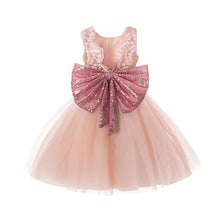 Load image into Gallery viewer, Princess Kid Baby Girl Sequins Boknot Dress Party Dresses Halloween Christmas Costume 0-5 Years Fluffy Clothes Toddler Girl Gown