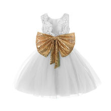 Load image into Gallery viewer, Princess Kid Baby Girl Sequins Boknot Dress Party Dresses Halloween Christmas Costume 0-5 Years Fluffy Clothes Toddler Girl Gown
