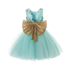 Load image into Gallery viewer, Princess Kid Baby Girl Sequins Boknot Dress Party Dresses Halloween Christmas Costume 0-5 Years Fluffy Clothes Toddler Girl Gown