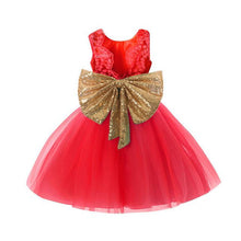 Load image into Gallery viewer, Princess Kid Baby Girl Sequins Boknot Dress Party Dresses Halloween Christmas Costume 0-5 Years Fluffy Clothes Toddler Girl Gown