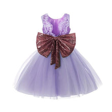 Load image into Gallery viewer, Princess Kid Baby Girl Sequins Boknot Dress Party Dresses Halloween Christmas Costume 0-5 Years Fluffy Clothes Toddler Girl Gown