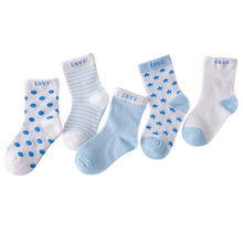 Load image into Gallery viewer, 5 Pair Baby Socks