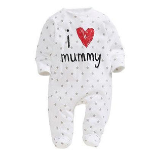 Newborn Baby Rompers I love mummy   daddy Baby Costume Girls Boy Jumpsuit