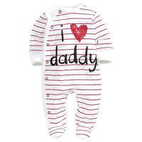 Newborn Baby Rompers I love mummy   daddy Baby Costume Girls Boy Jumpsuit