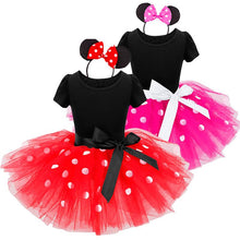 Load image into Gallery viewer, Newborn Baby Girl Dress Fancy Halloween Mouse Dots Costume 1 Year Birthday Outfit Little Girls Dresses Party Wear Free Headband